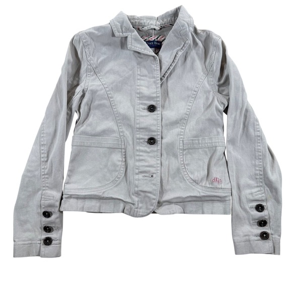 Duck Head Other - Duck Head Girls Khaki Tan Twill Blazer Jacket Size Small 7 Cotton Stretch Preppy